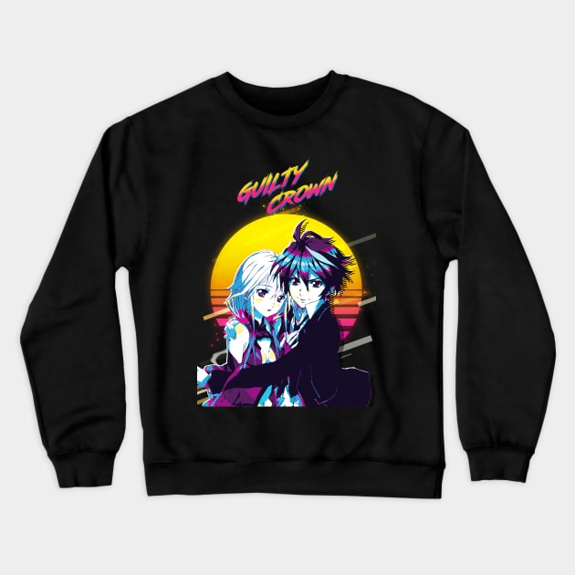 Guilty Crown - Inori Yuzuriha and Shu Ouma Crewneck Sweatshirt by 80sRetro